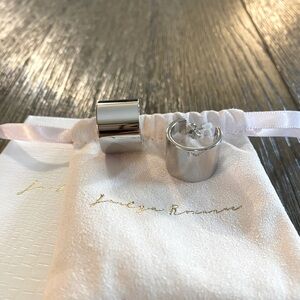 Jaclyn Roxanne mod hoop in rhodium.